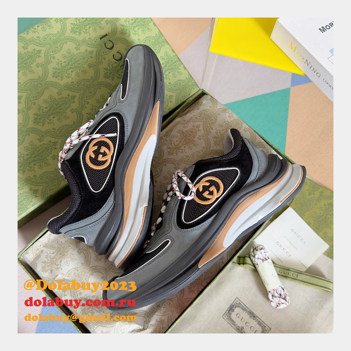 luxury designer G*u*i men run trainer shoes