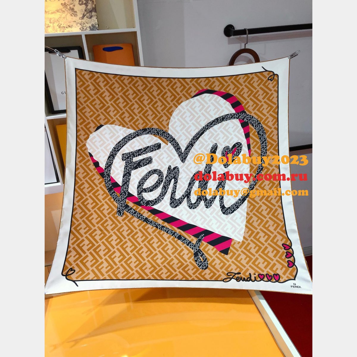 top quality F**di silk twill