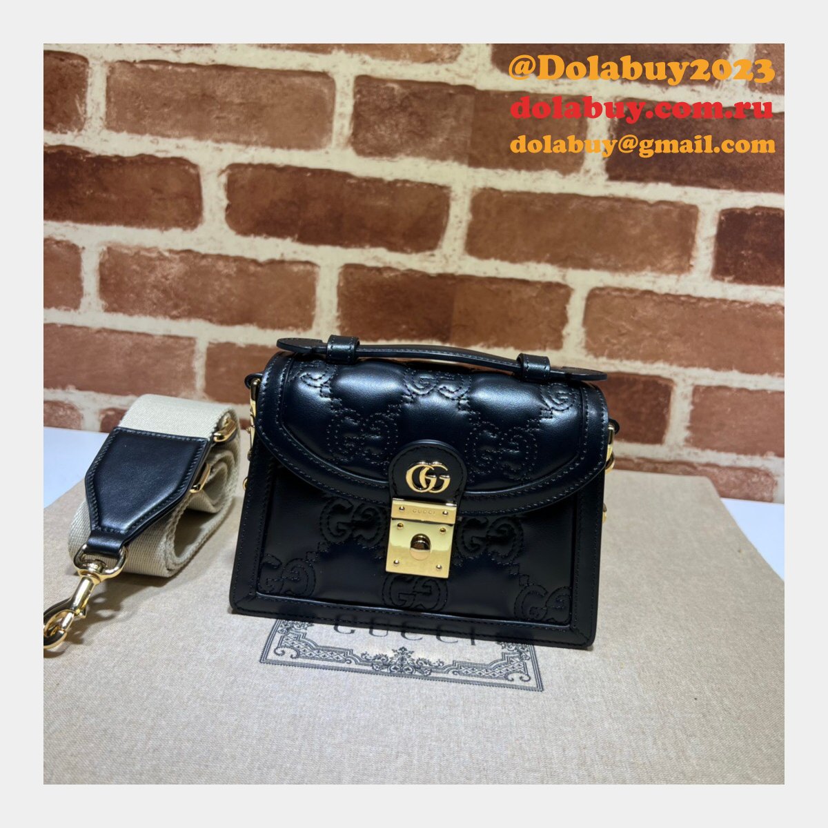 G*u*i fashion gg matelassé 724499 top handle replica bag