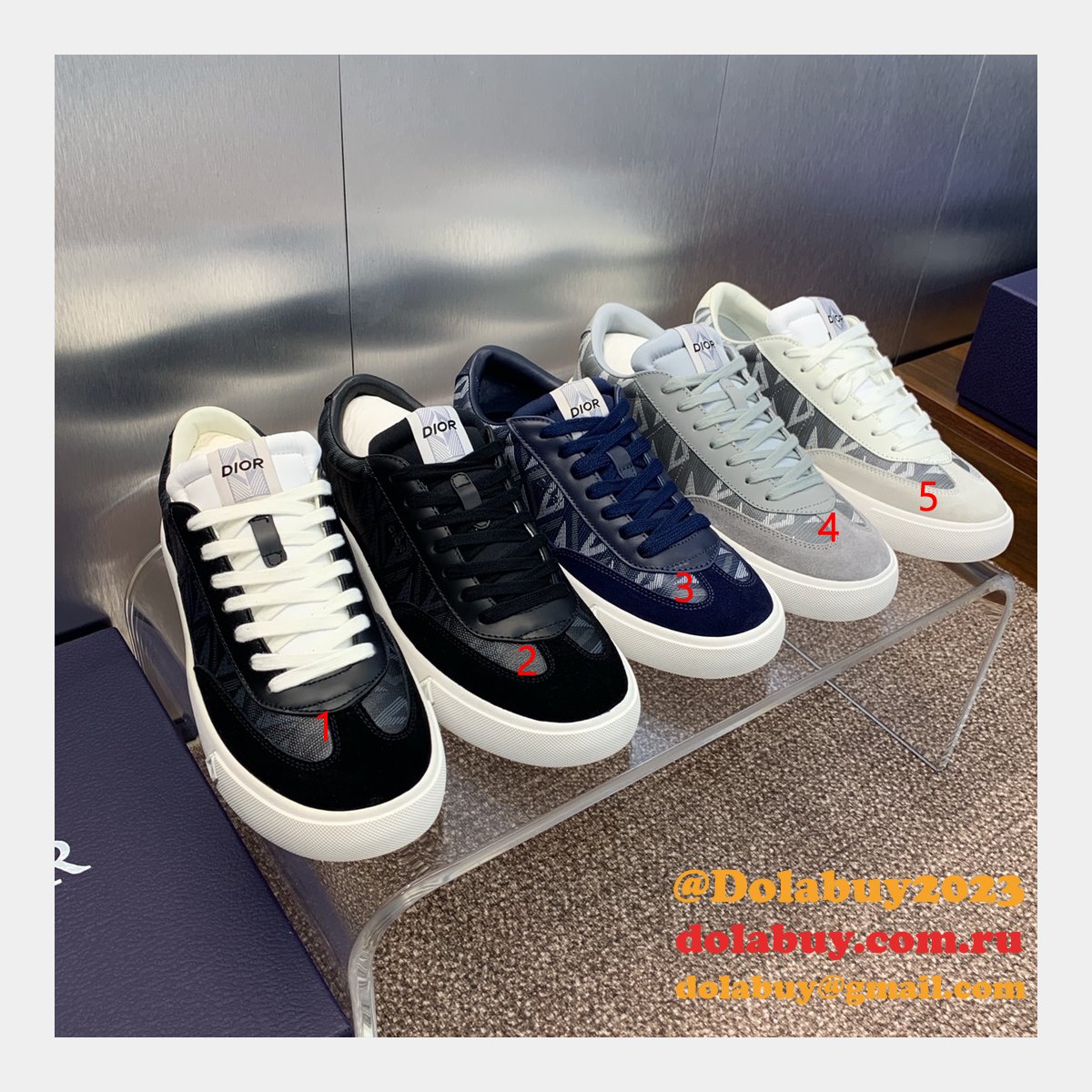 Perfect Dior Top Quality Sneakers Runway Mens Copy Shoes