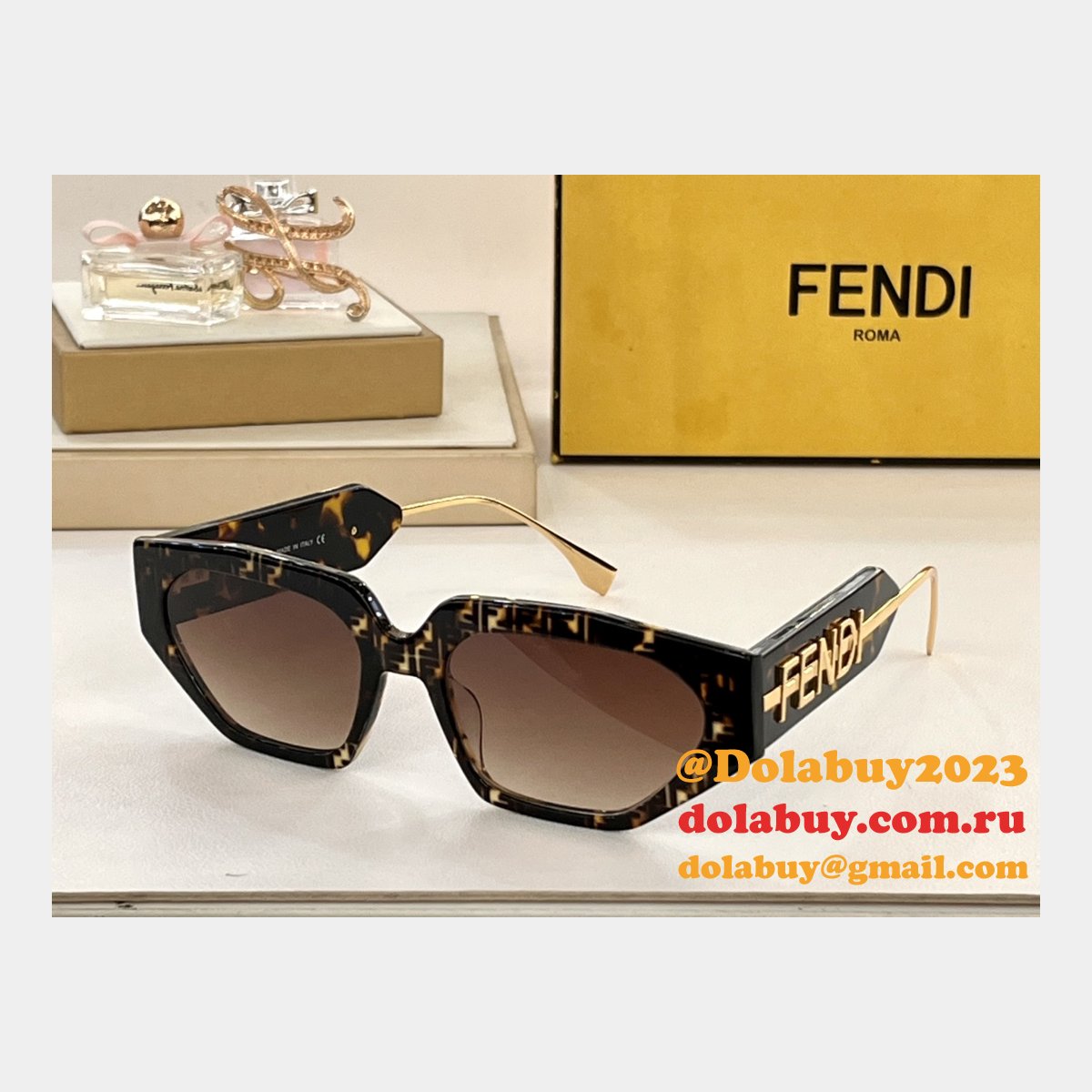 F**di inspired original fd50072l /40128i high quality replica sunglasses