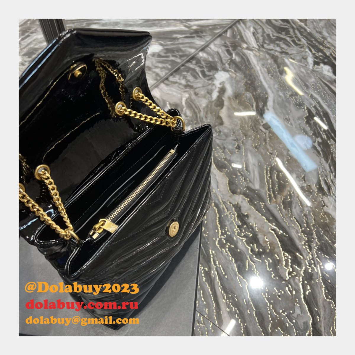 designer fake Y51 loulou 494699/467072 black handbags online