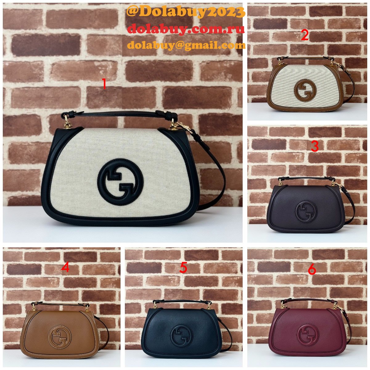 G*u*i designer 7 star 815716 blondie top handle copy bag