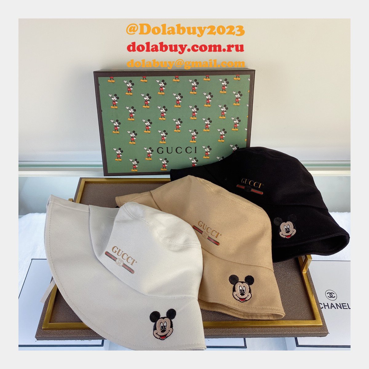 cheap G*u*i mickey fisherman hat