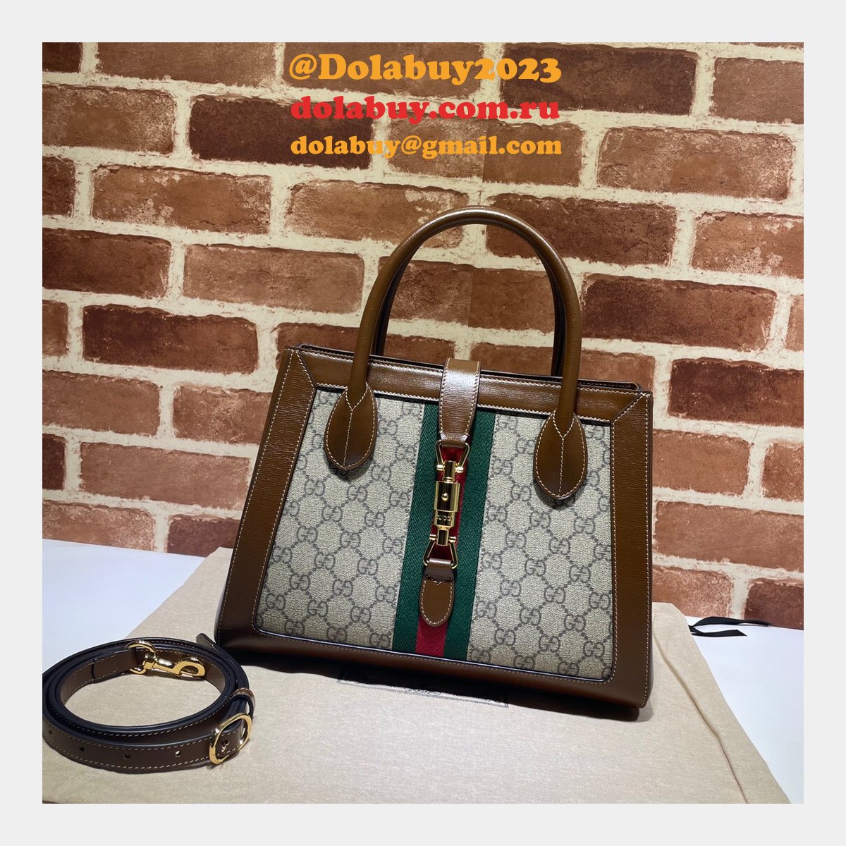 high quality replica G*u*i 649016 jackie 1961 medium tote leather bag