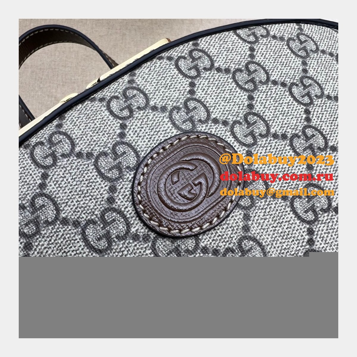 seller G*u*i dolabuy fake backpack 704017 interlocking g ebony supreme