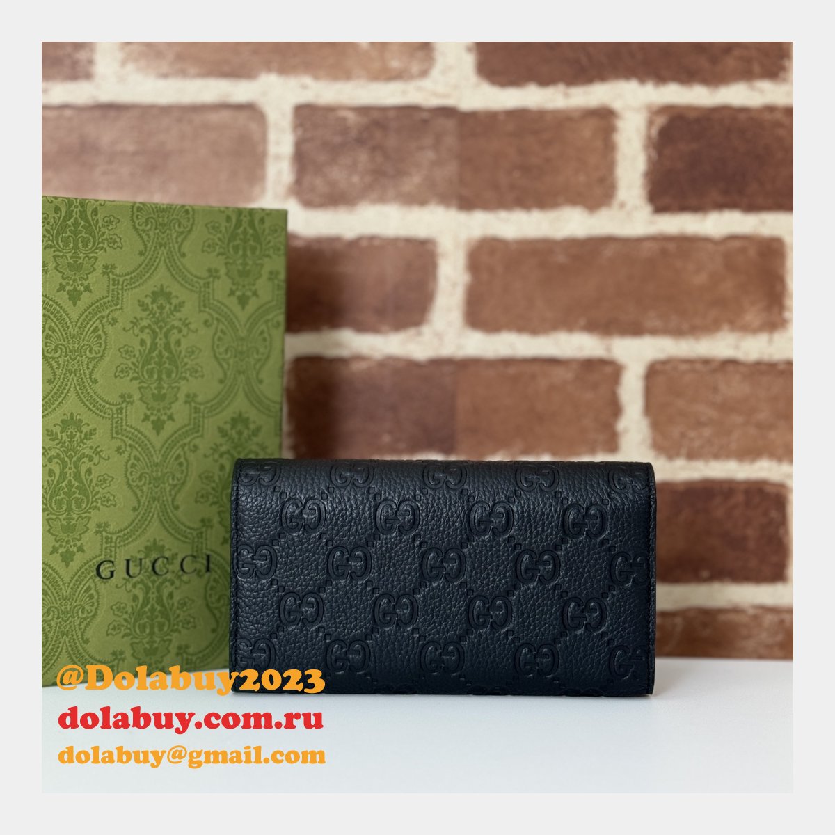 G*u*i gg emblem continental wallet continental knockoff 815922