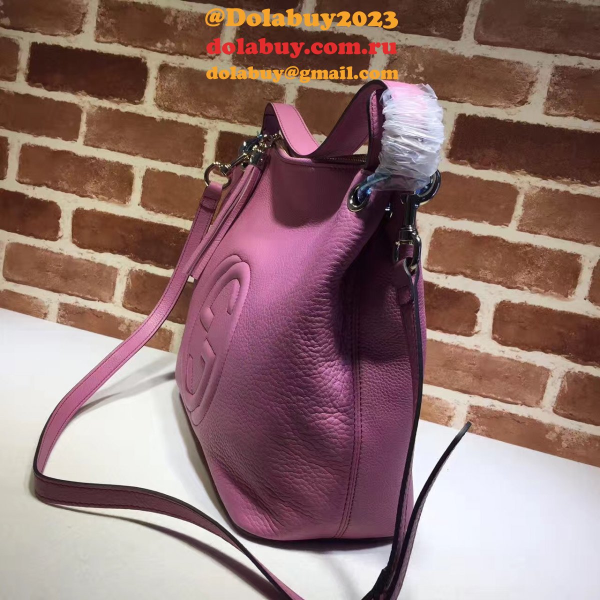 replica G*u*i luxury shoulder soho leather hobo 408825 bag