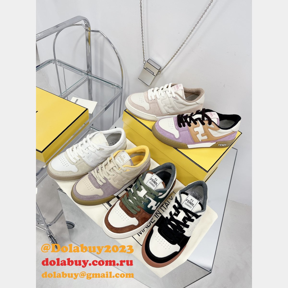best quality replica F**di match tup f logo shoes and sneaker