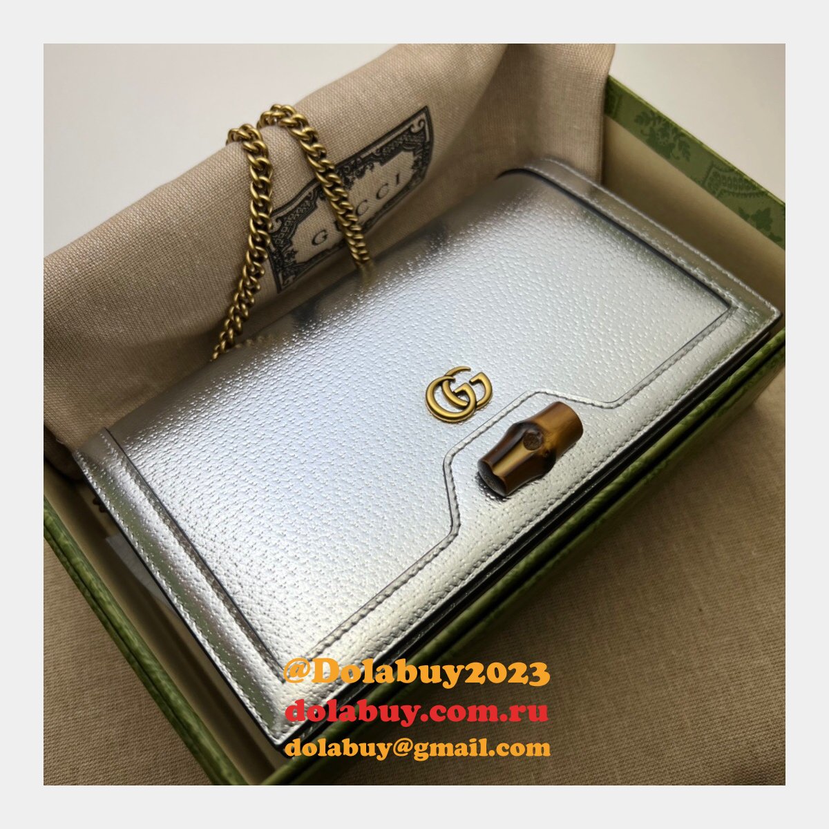 the G*u*i best diana replicas bag with bamboo 696817