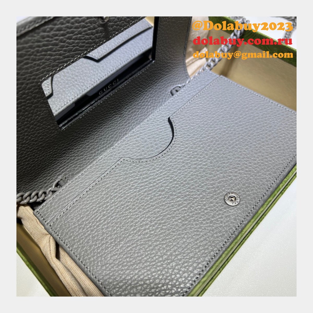 top luxury gg G*u*i replicas 497985 marmont leather mini chain wallets bag