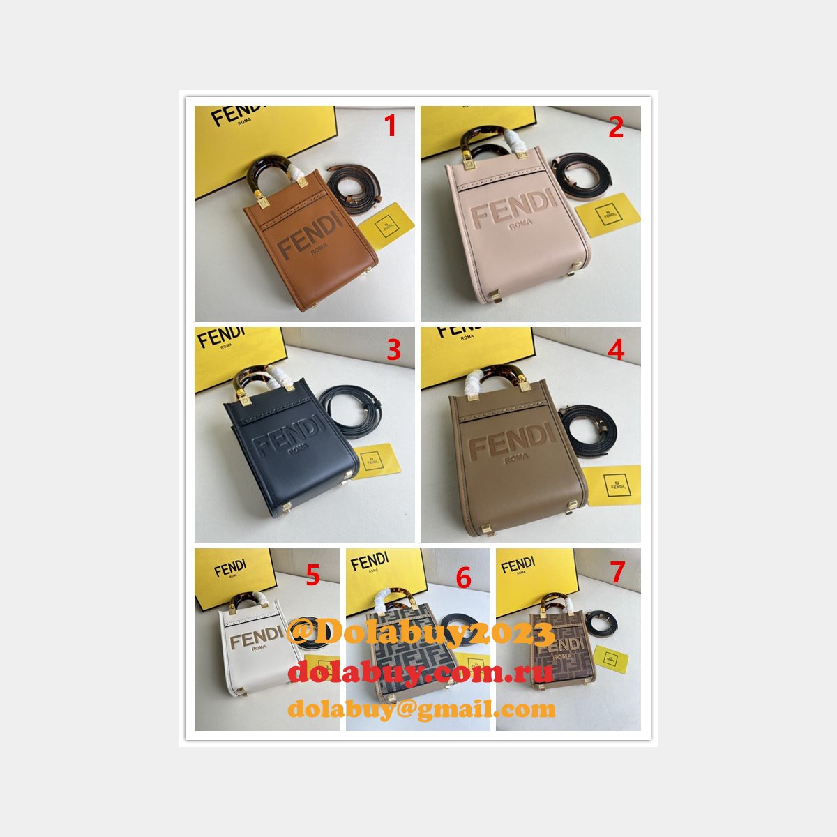 7 star F**di roma sunshine mini handbag