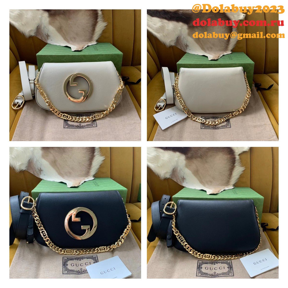 leather G*u*i fake high quality blondie shoulder 699268 bag