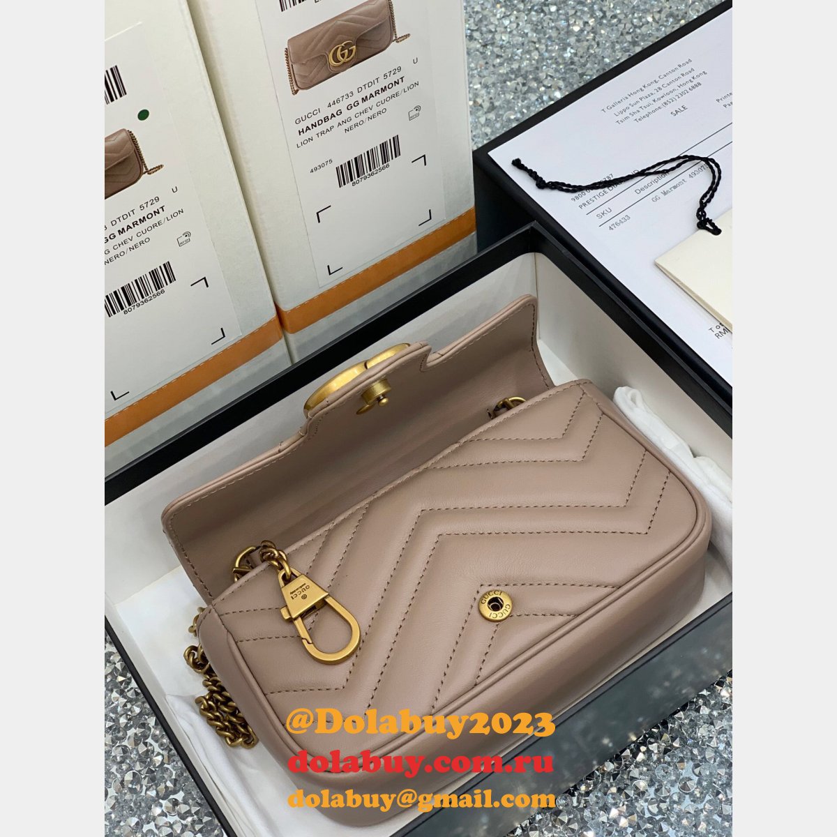 G*u*i wholesale gg marmont mini chain shoulder 476433 bag