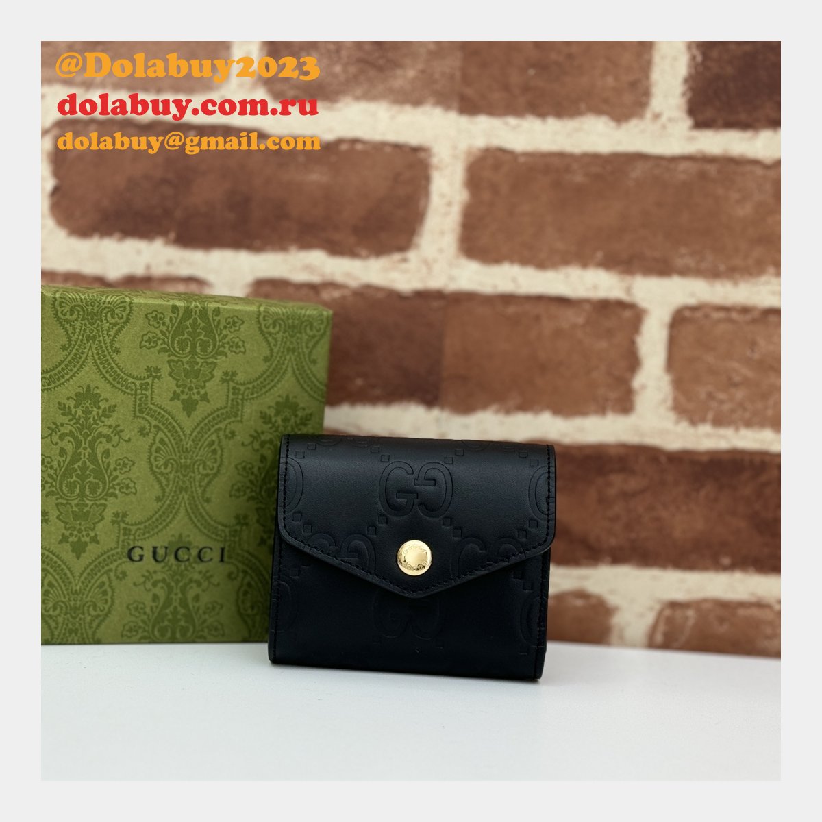 G*u*i knockoff gg compact high quality 772793 wallet