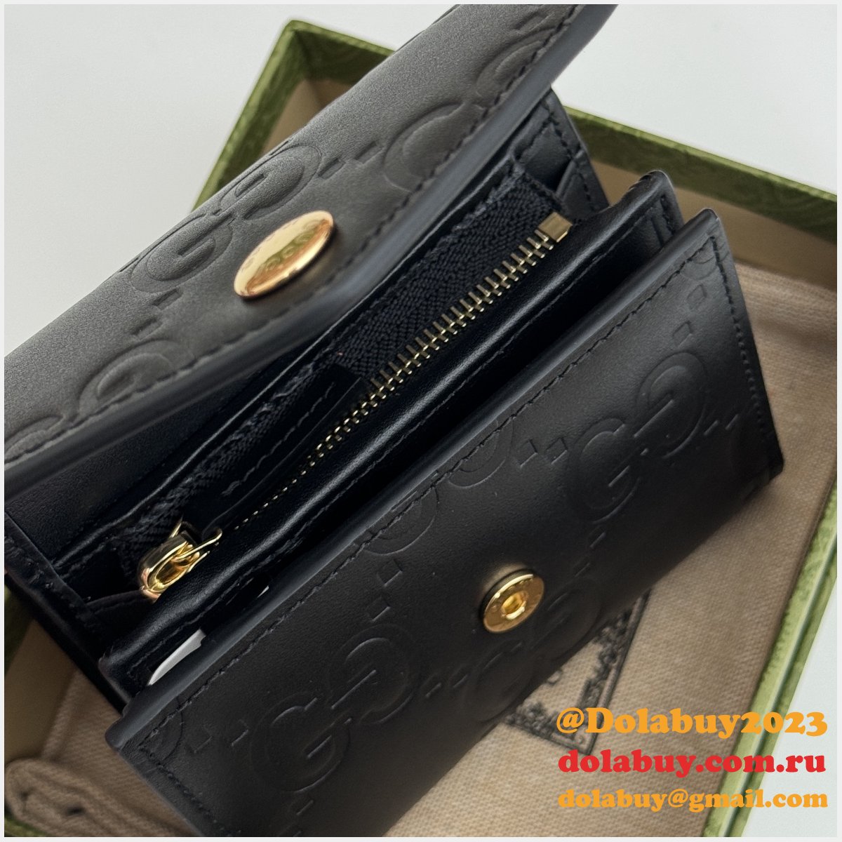 G*u*i knockoff gg compact high quality 772793 wallet