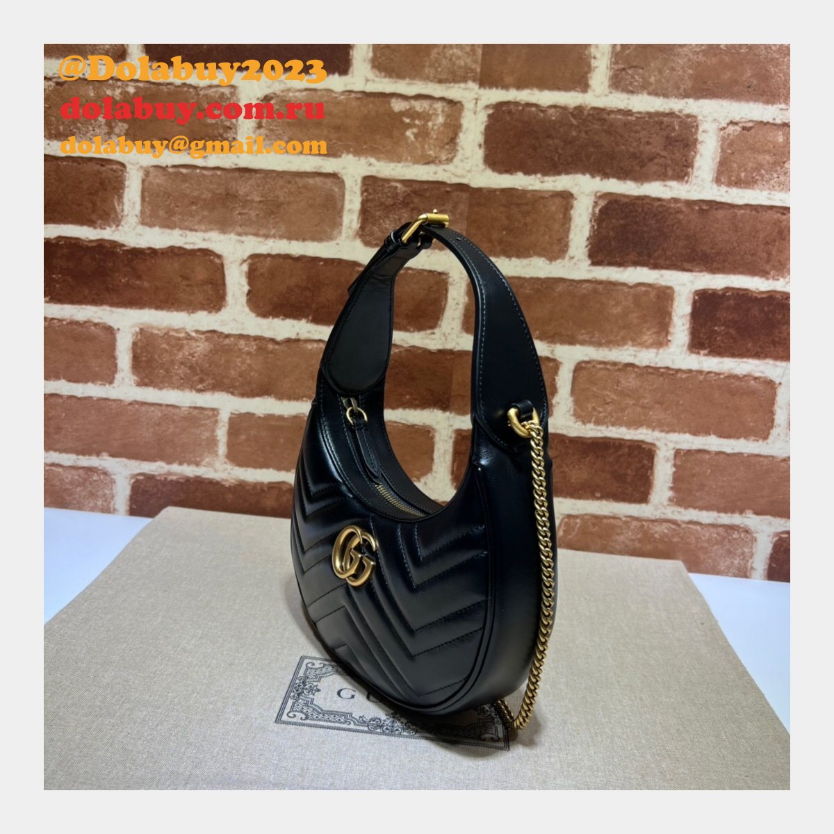 G*u*i best 699514 gg marmont half-moon-shaped replica bag