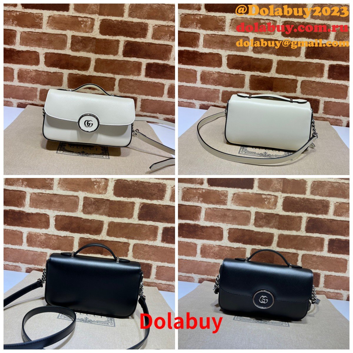 petite gg G*u*i 1:1 mirror shoulder 739722 crossbody fake bag