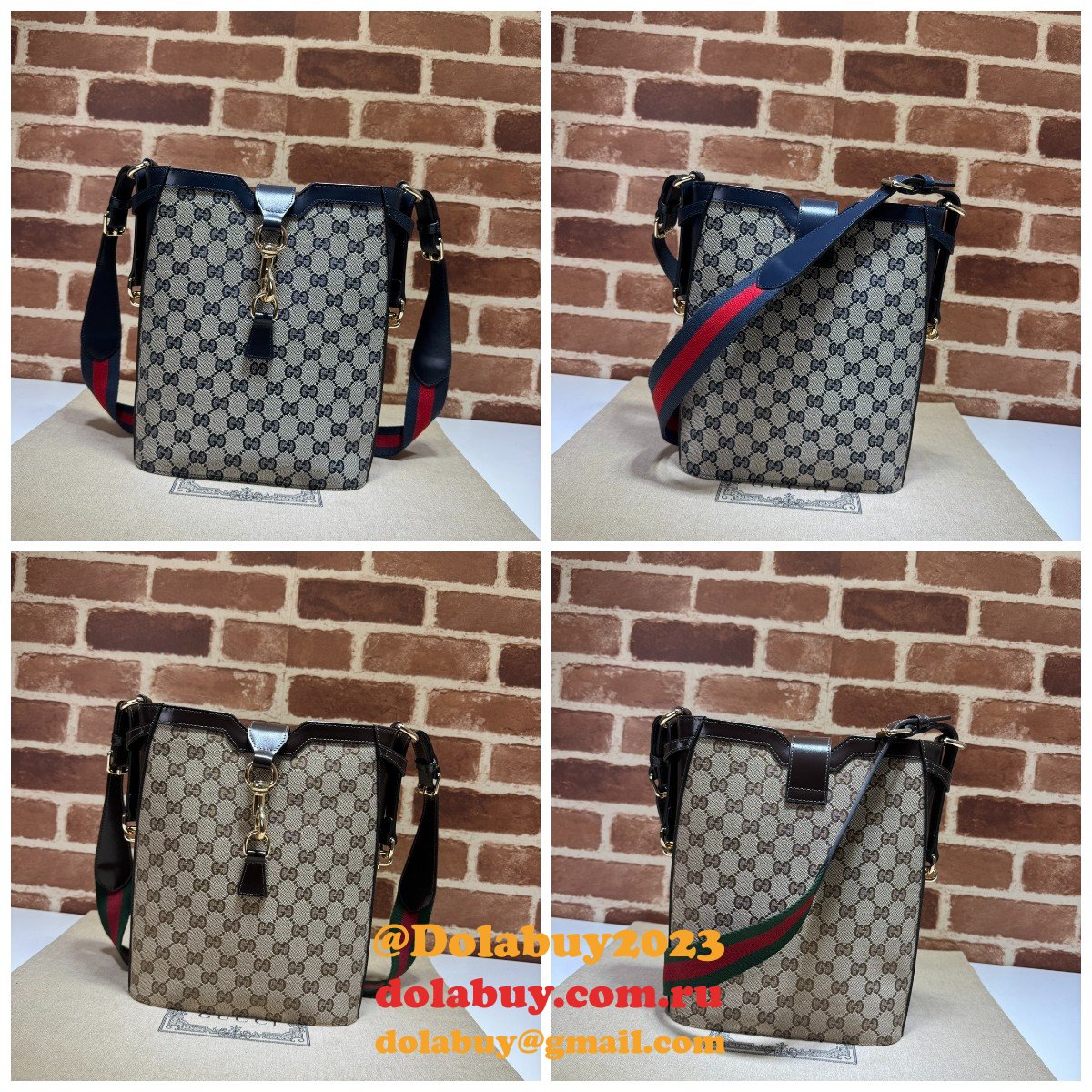 G*u*i 7 star 782911 original bucket shoulder fake bag