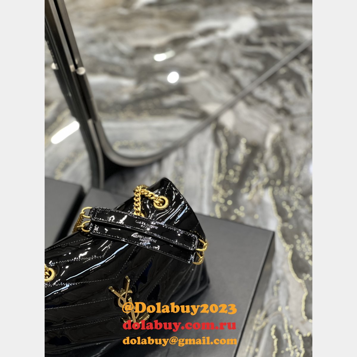 designer fake Y51 loulou 494699/467072 black handbags online