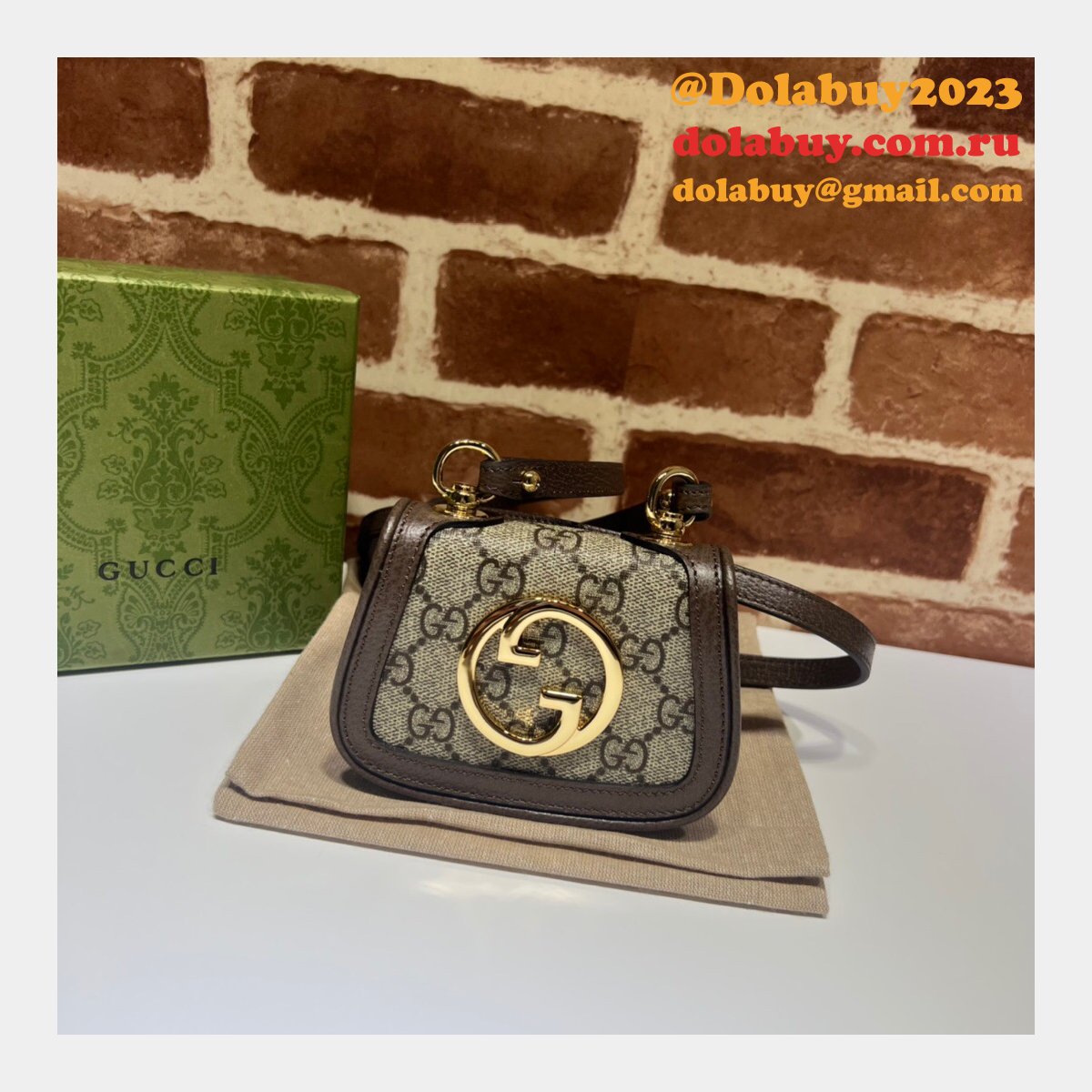 uk G*u*i knockoff 698635 blondie card case wallet