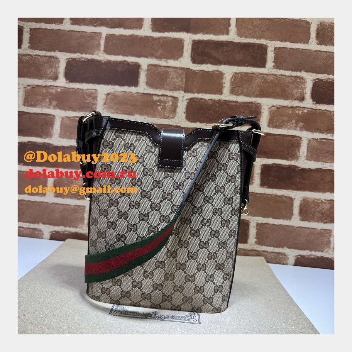 G*u*i 7 star 782911 original bucket shoulder fake bag