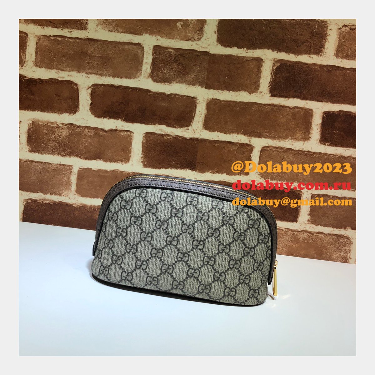knockoff G*u*i ophidia 625551 cosmetic case 7 star gg supreme canvas