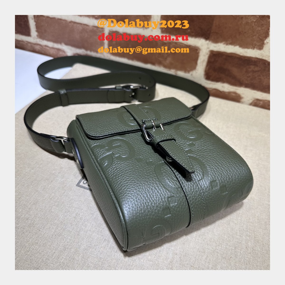 jumbo gg 1:1 mirror messenger 760235 G*u*i replica bag