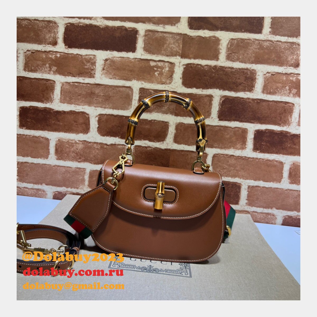 G*u*i bamboo 1947 replica 675797 top handle bag