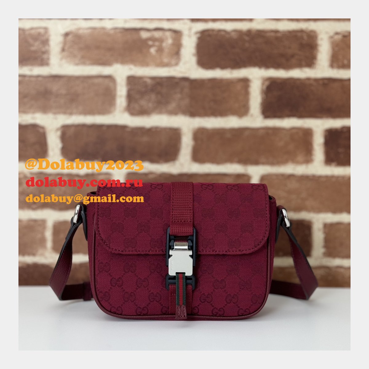G*u*i duplicate mini gg crossbody 802100 top quality red bag