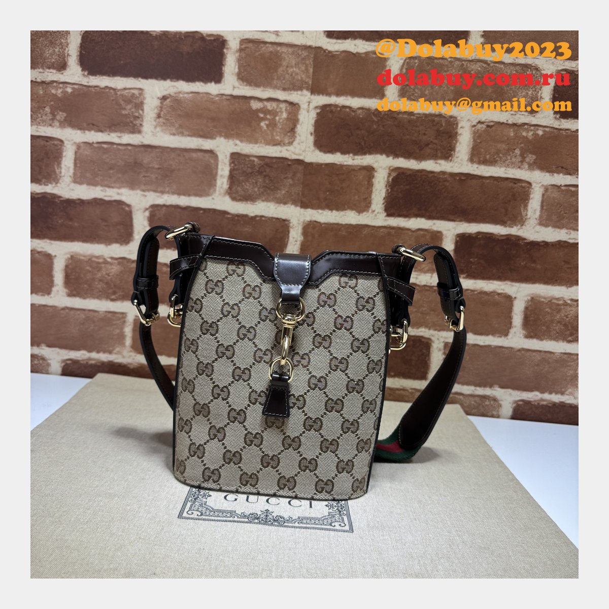 original gg small 782919 G*u*i designer fake bucket bag