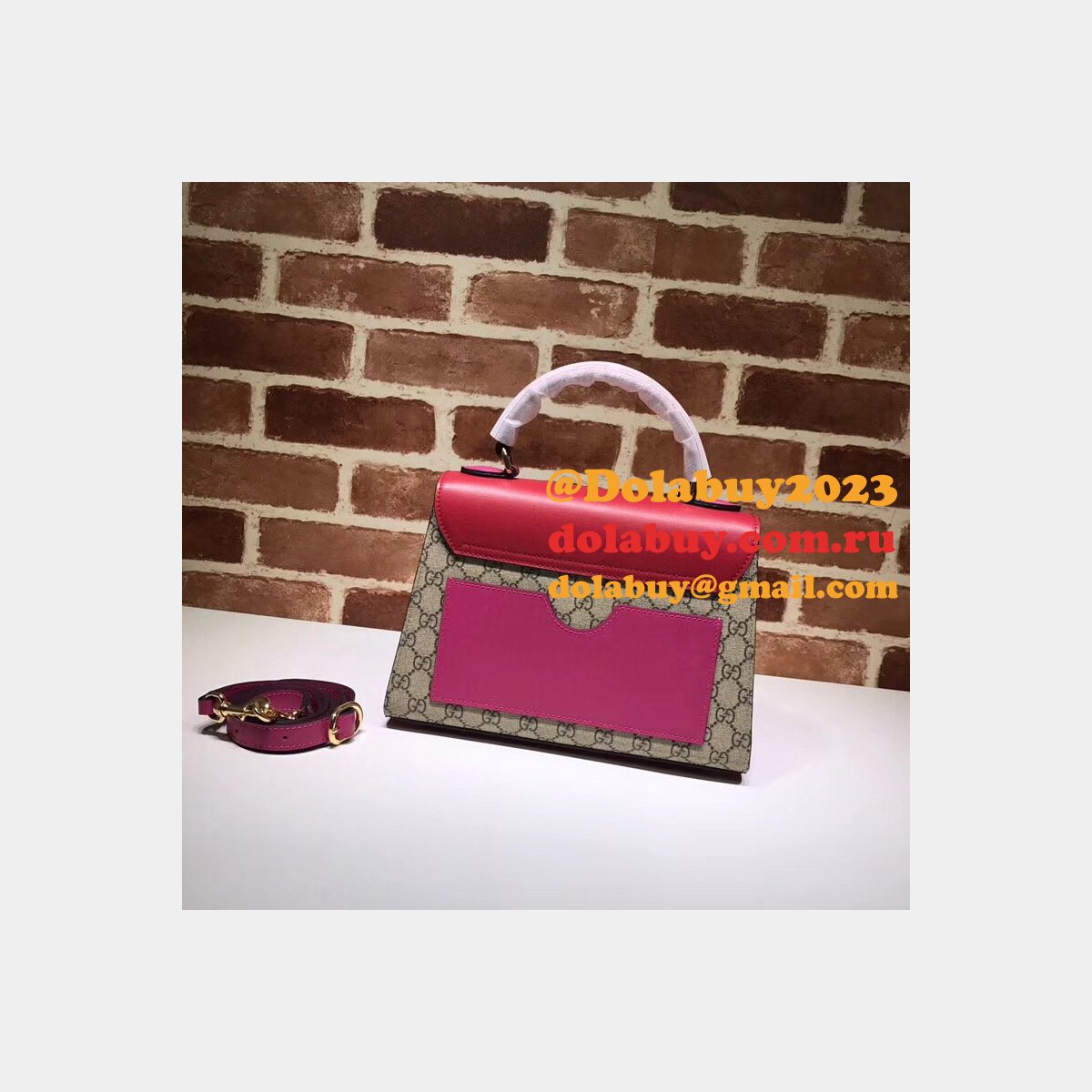G*u*i replica 453188 gg supreme padlock small top handle bag