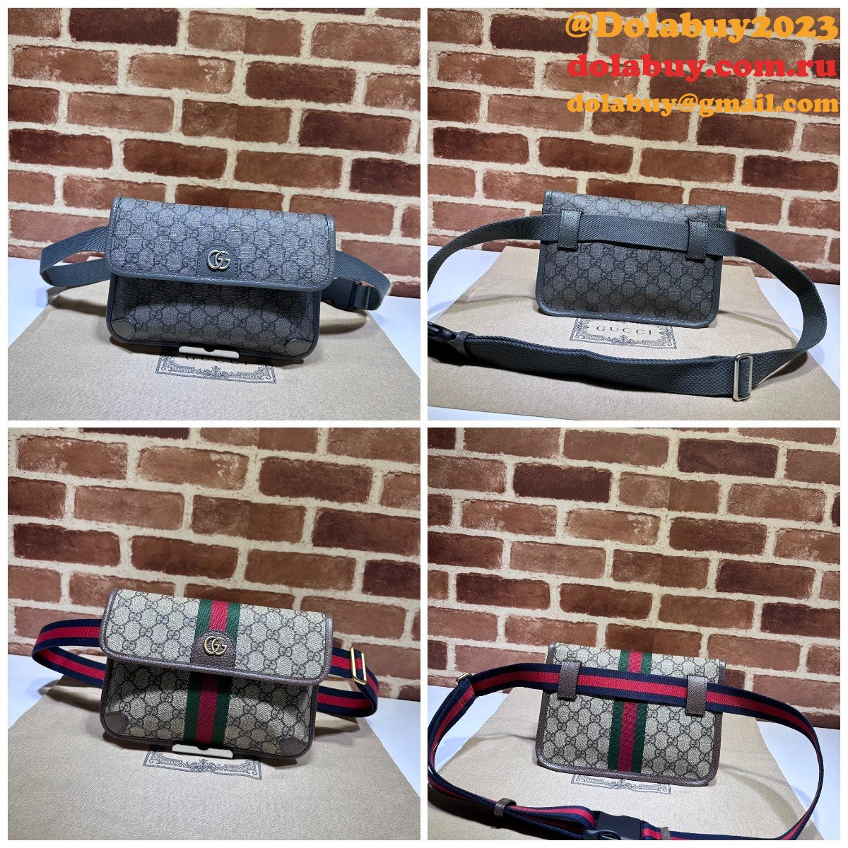 ophidia gg perfect G*u*i 752597 belt ebony supreme replica bag