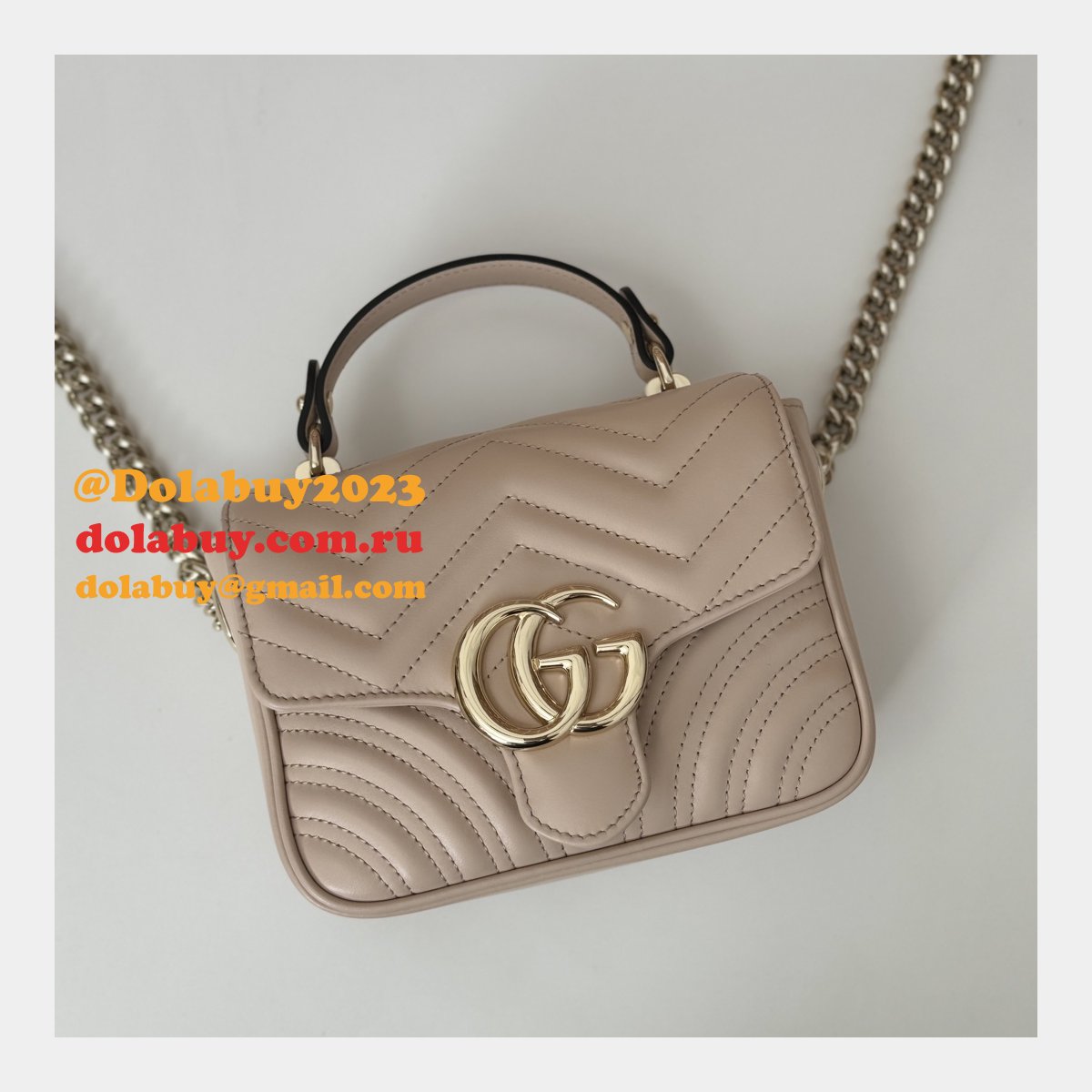 G*u*i luxury 1:1 gg marmont 811238 copy bags