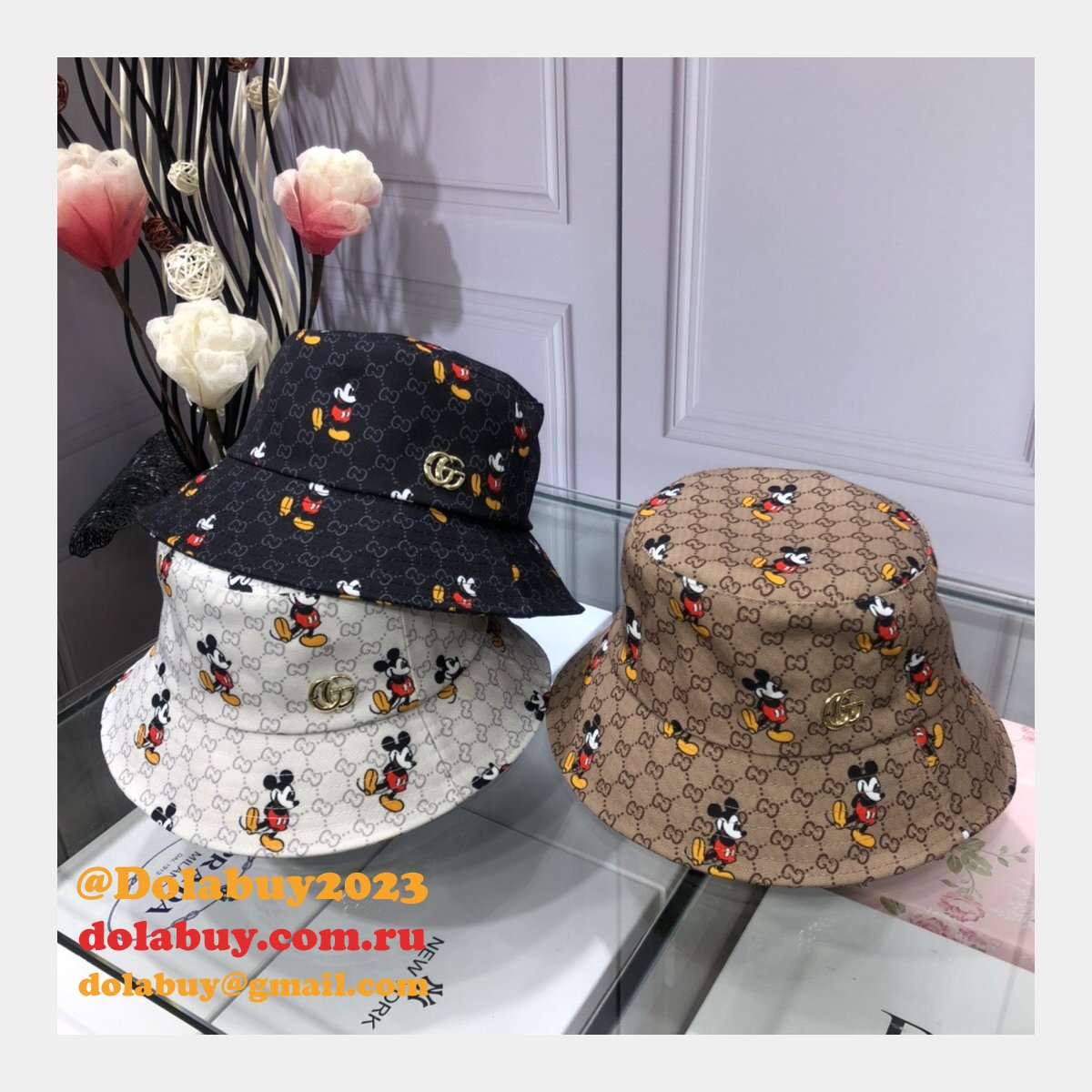 7 star G*u*i mickey fisherman hat