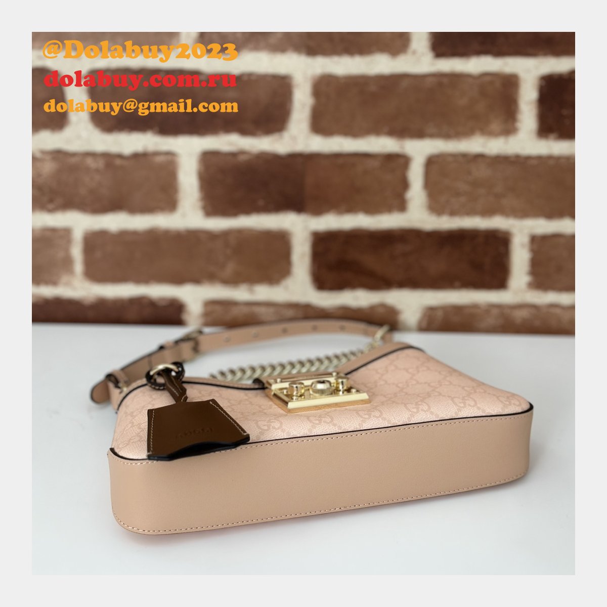 padlock fashion G*u*i duplicate shoulder 811705 bag