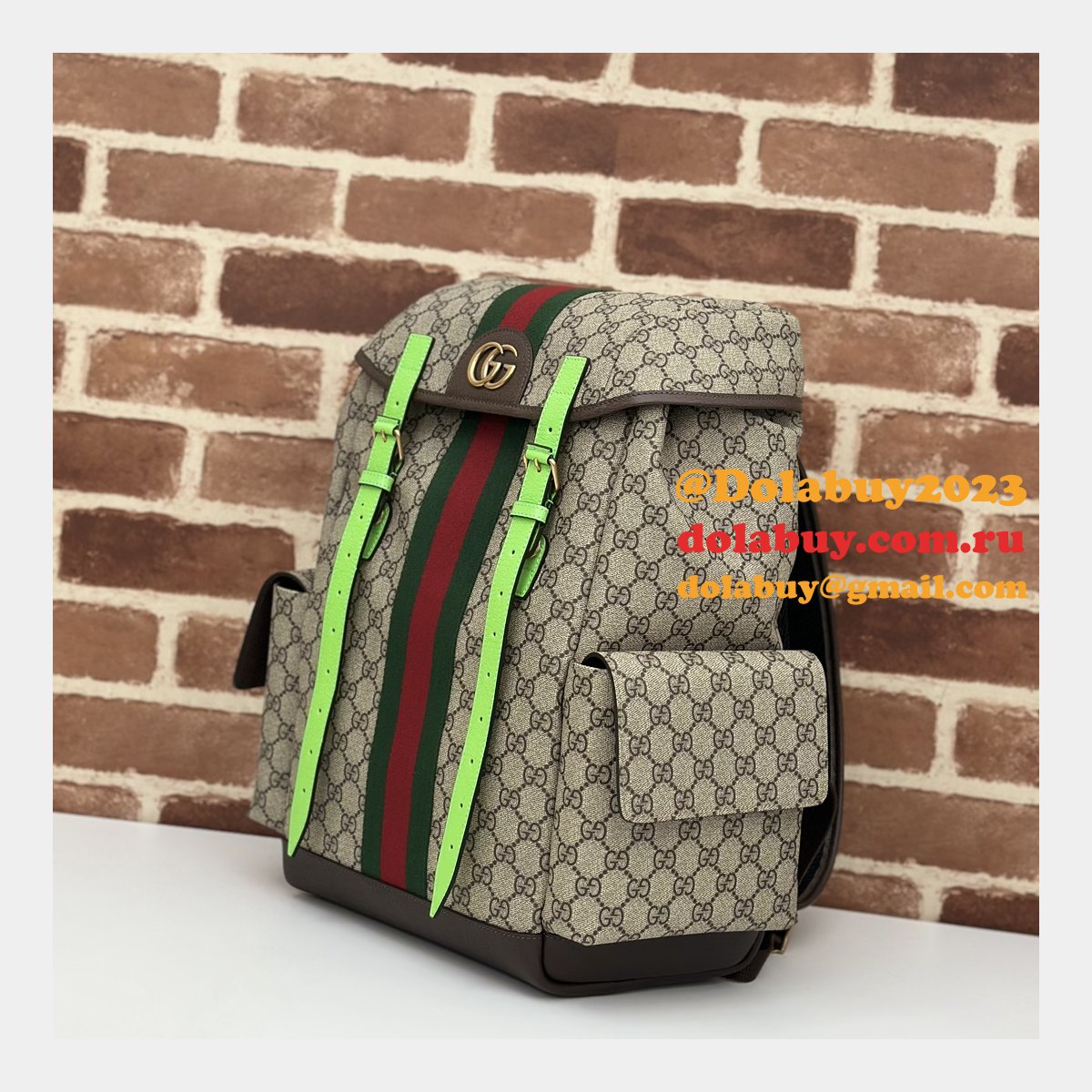 G*u*i gg supreme ophidia inspired backpack 7 star 598140 straps