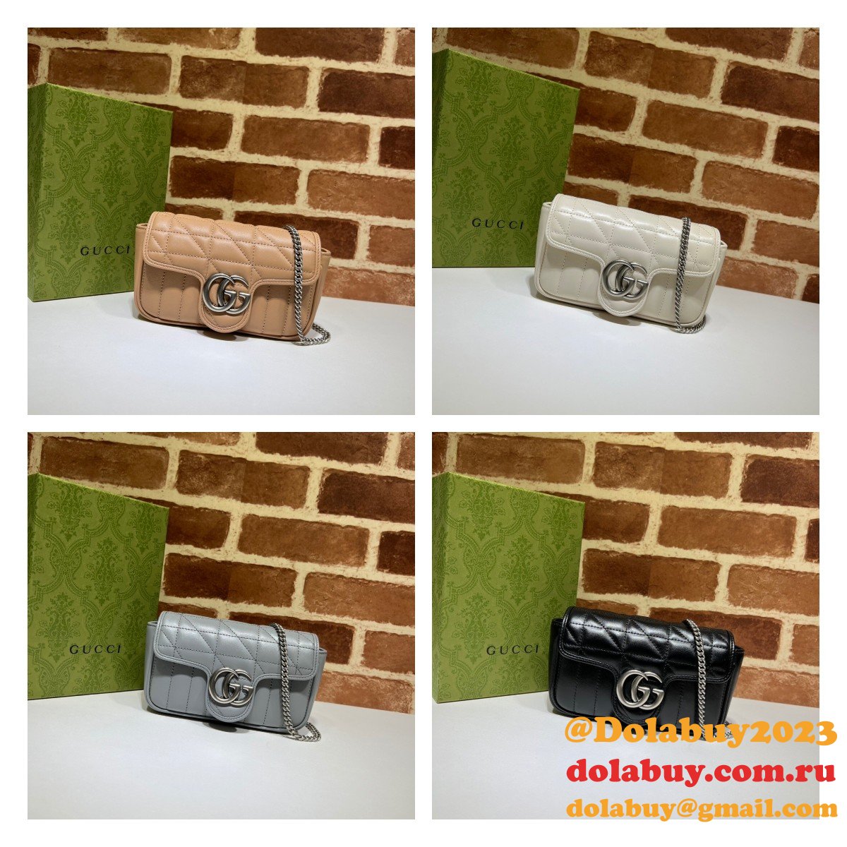 luxury 7 star replica G*u*i 476433 gg marmont matelassé mini bag