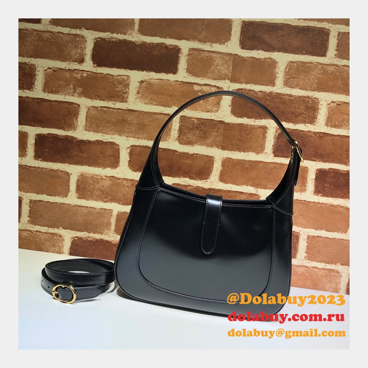 designer replica G*u*i jackie 1961 hobo bag 636709 leather