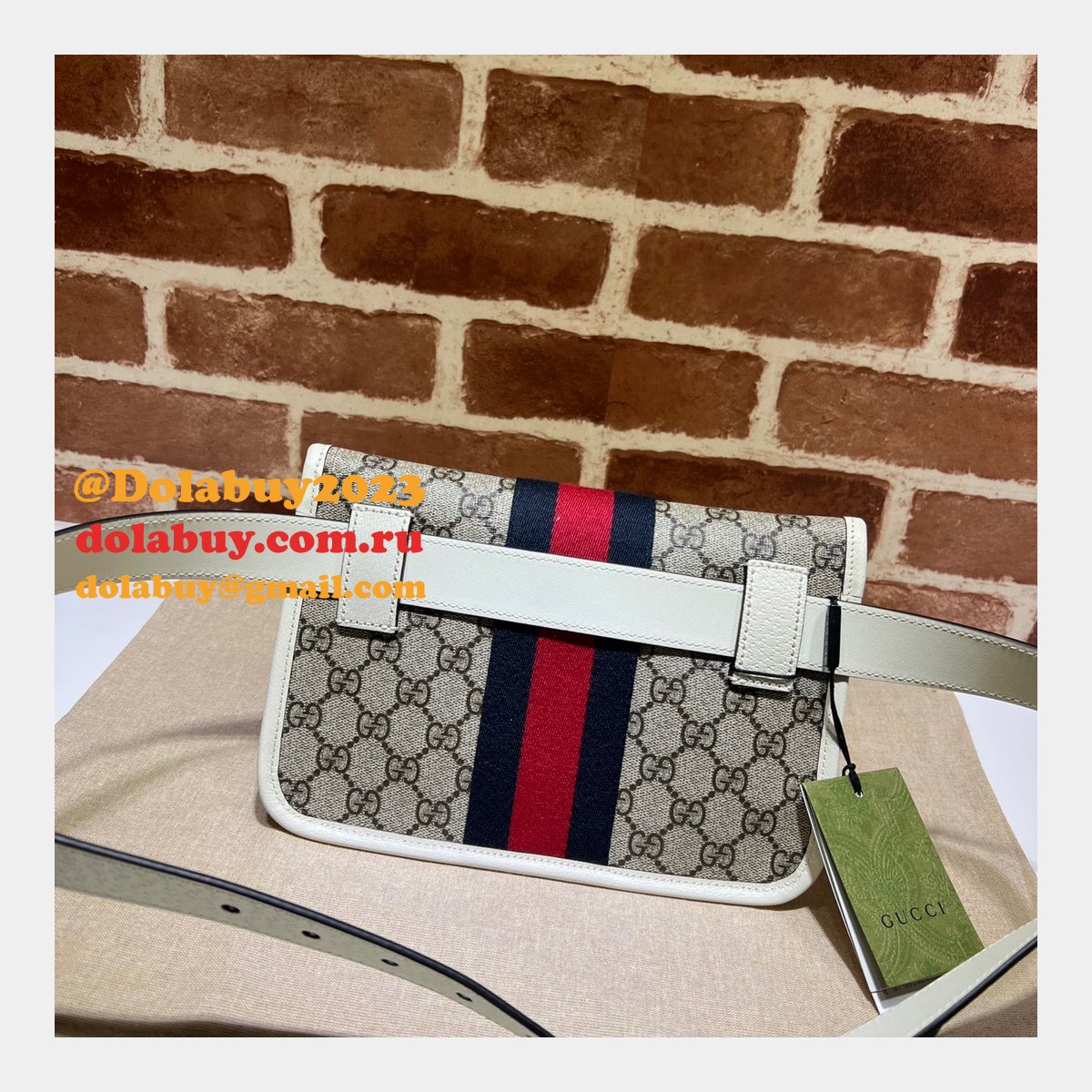 best quality G*u*i replica ophidia belt bag 674081 gg supreme canvas