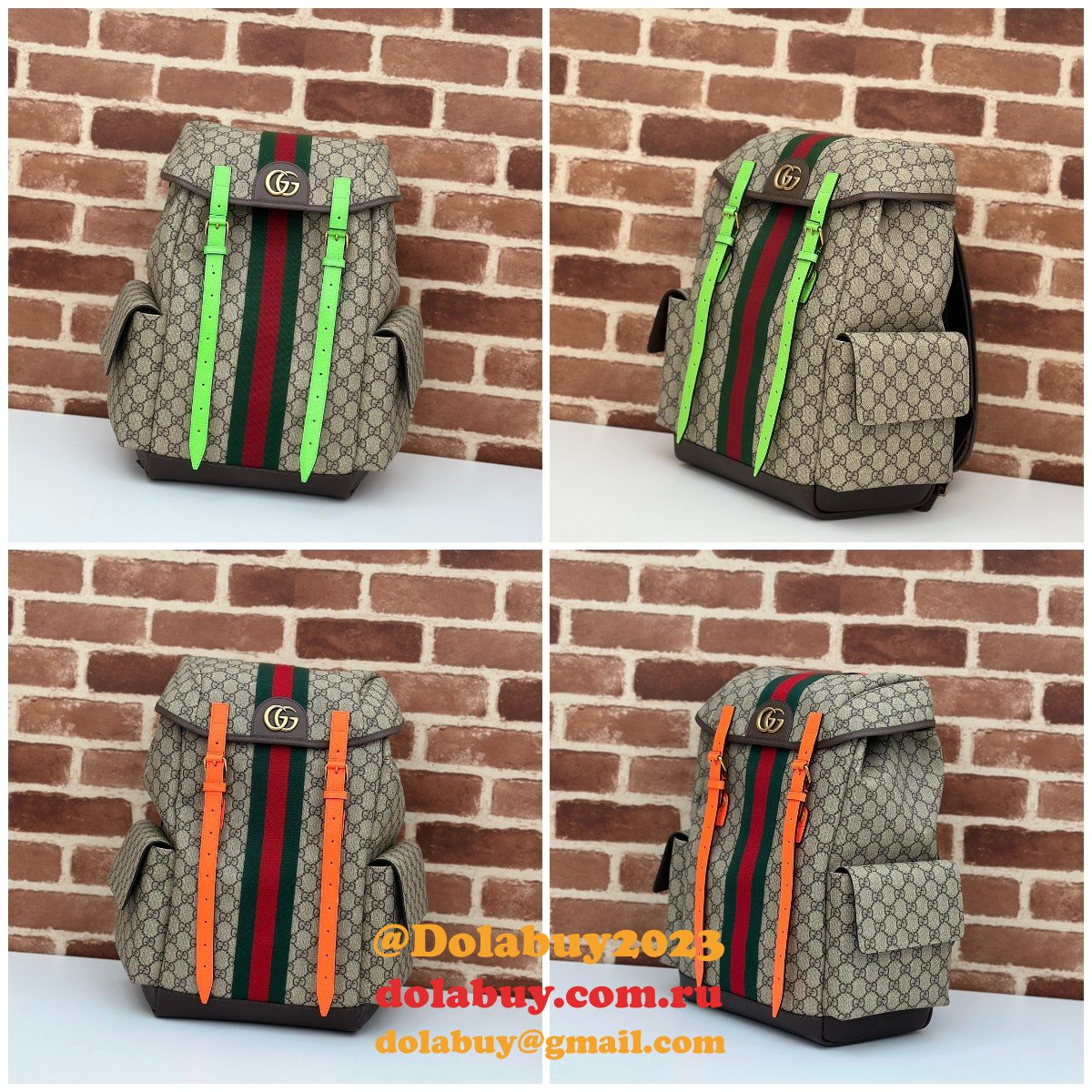 G*u*i gg supreme ophidia inspired backpack 7 star 598140 straps